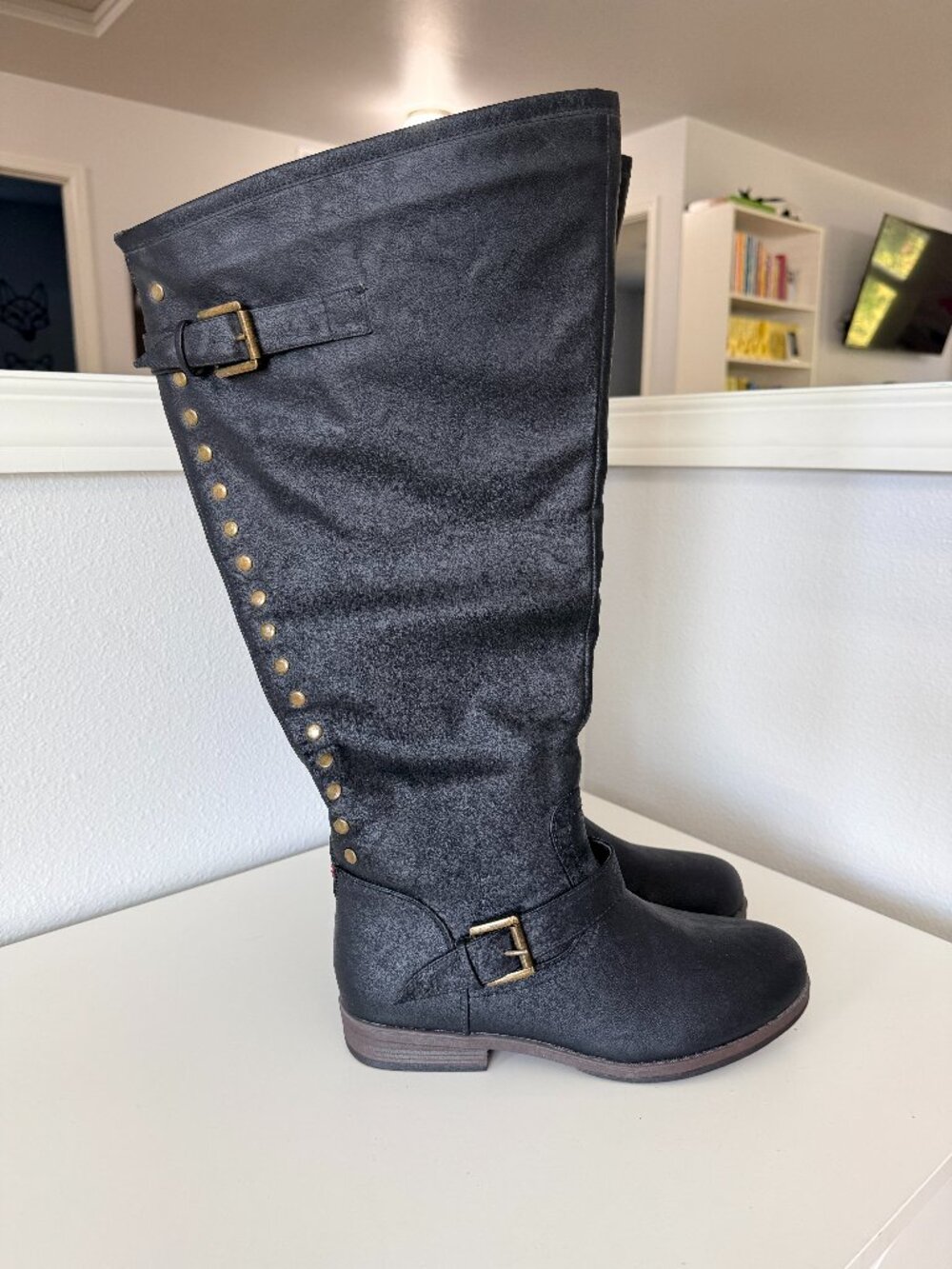 Journee Collection Women's Spokane Riding Boots - Size 10 XW Calf